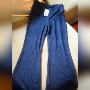 Nwt halara flare stretchy cross waist jeans size L